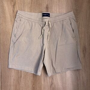 Abercrombie & Fitch Tan Drawstring Waist Shorts
